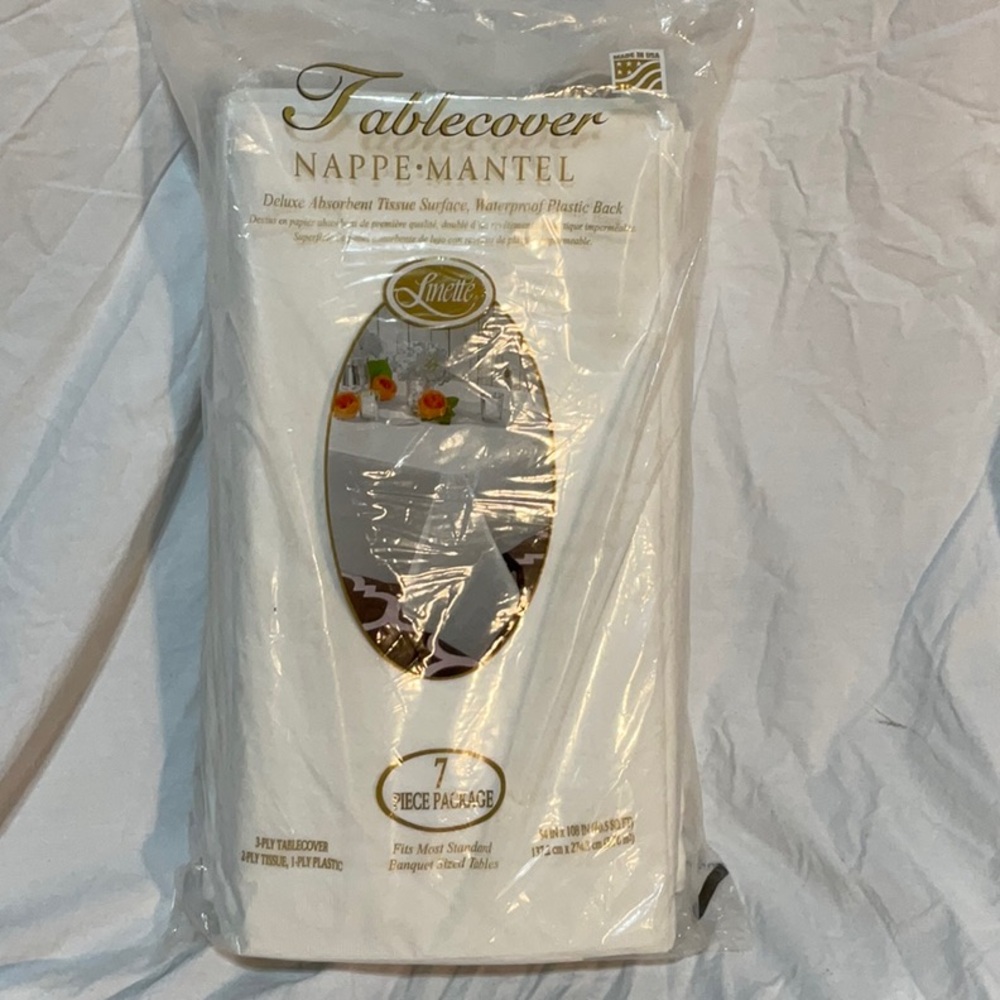 White Tablecovers 7 count